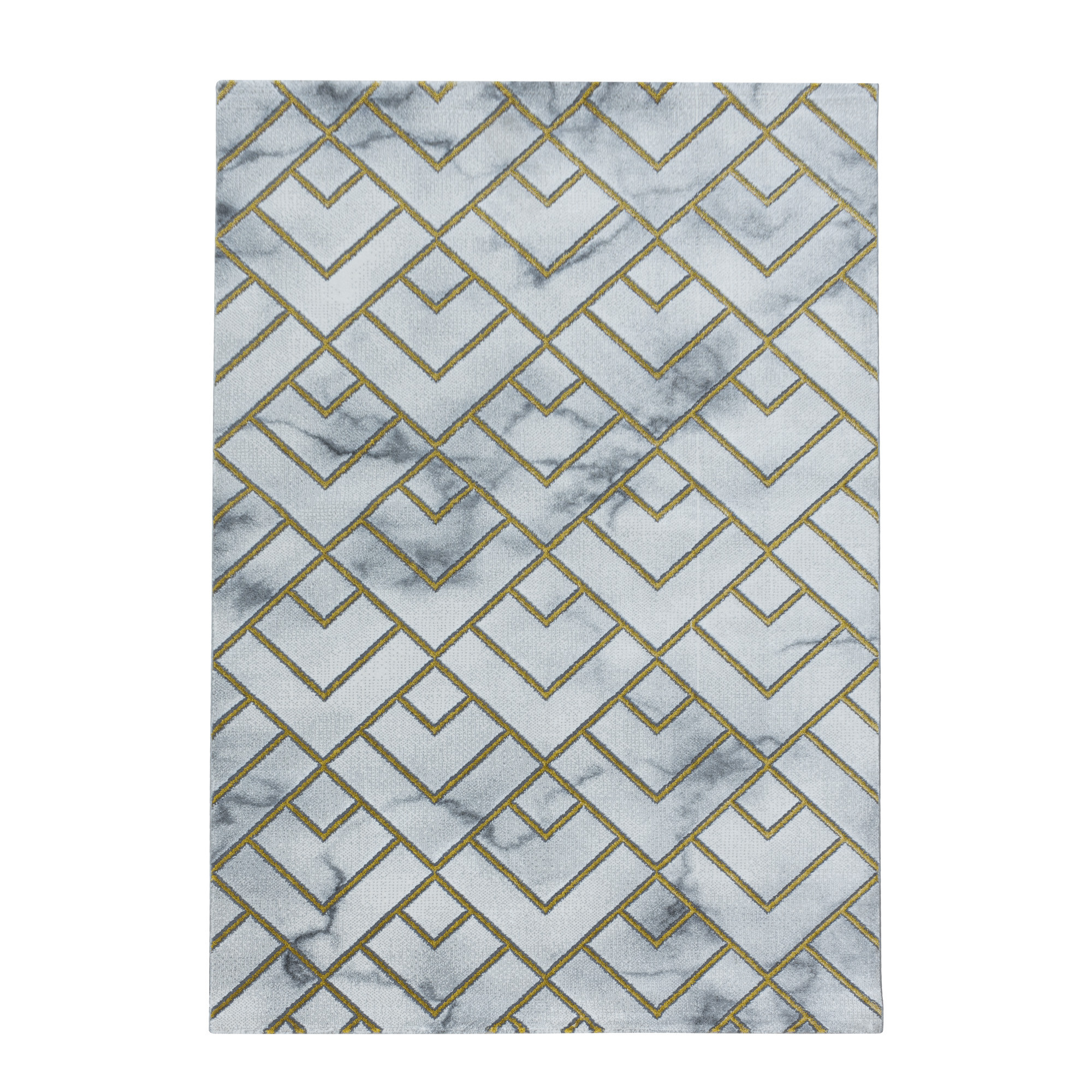 Naxos Parallel W teppich kurzflor rechteckig 140x200cm gold