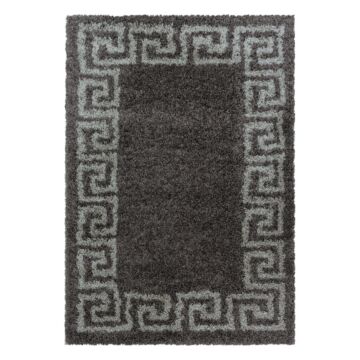 Hera Shaggy teppich hochflor rechteckig 60x110cm taupe