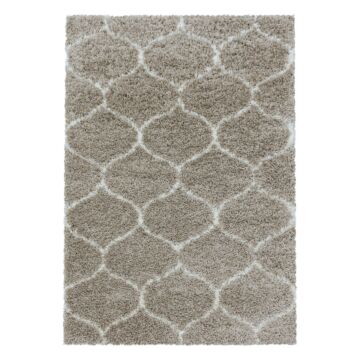 Salsa Shaggy teppich hochflor rechteckig 60x110cm beige