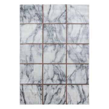 Naxos Fliese teppich kurzflor rechteckig 120x170cm bronzefarbe