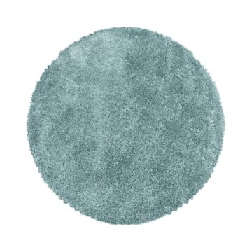 Fluffy Shaggy teppich hochflor rund Ø 160cm blau