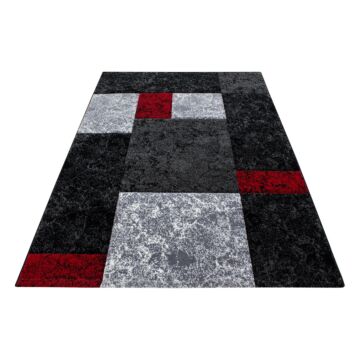 Hawaii Blöcke teppich kurzflor rechteckig 120x170cm rot
