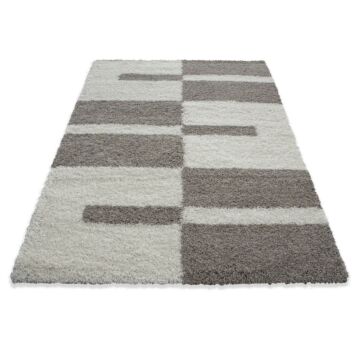 Gala Shaggy teppich hochflor rechteckig 60x110cm beige