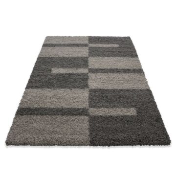 Gala Shaggy teppich hochflor rechteckig 140x200cm taupe
