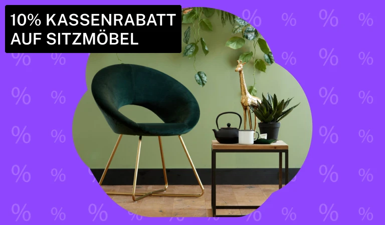 Rabatt auf Sitzmöbel
